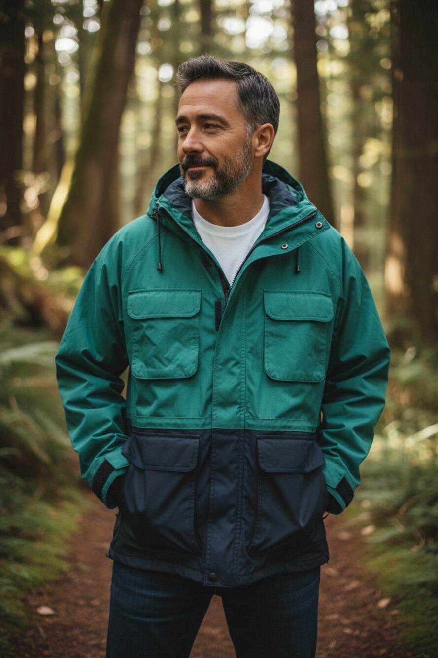 Cabelas Jacket Mens XLT Green Guidewear Goretex Outdoors Parka Rain Coat